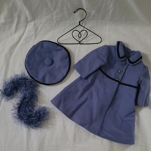 Wool Coat and Beret and Scarf for 18" Doll (American Girl, Our Generation)